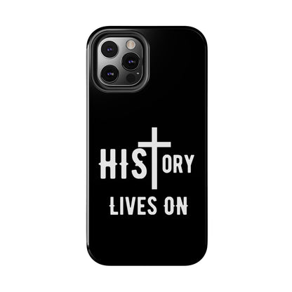 HIStory Lives On, Phone Cases - black & white