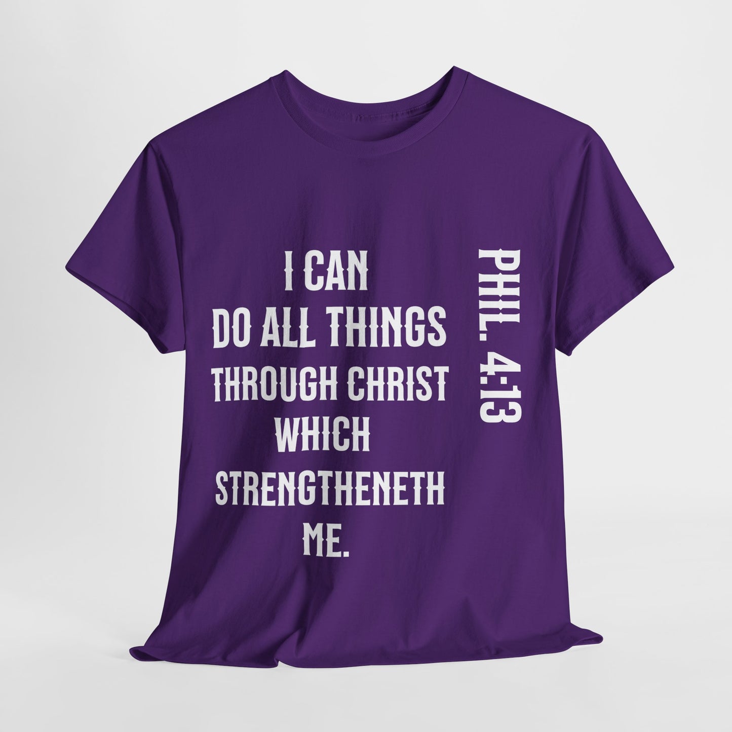 All things through Christ, Unisex Heavy Cotton Tee, Philippians 4:13