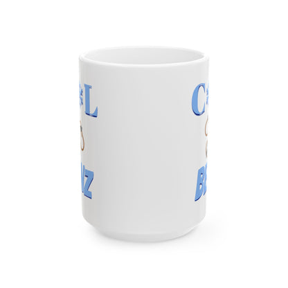 Cool Beanz coffee mug, fun, humorous gift, birthday - white