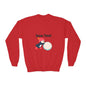 Snow Time Youth Crewneck Sweatshirt, penquin, Christmas