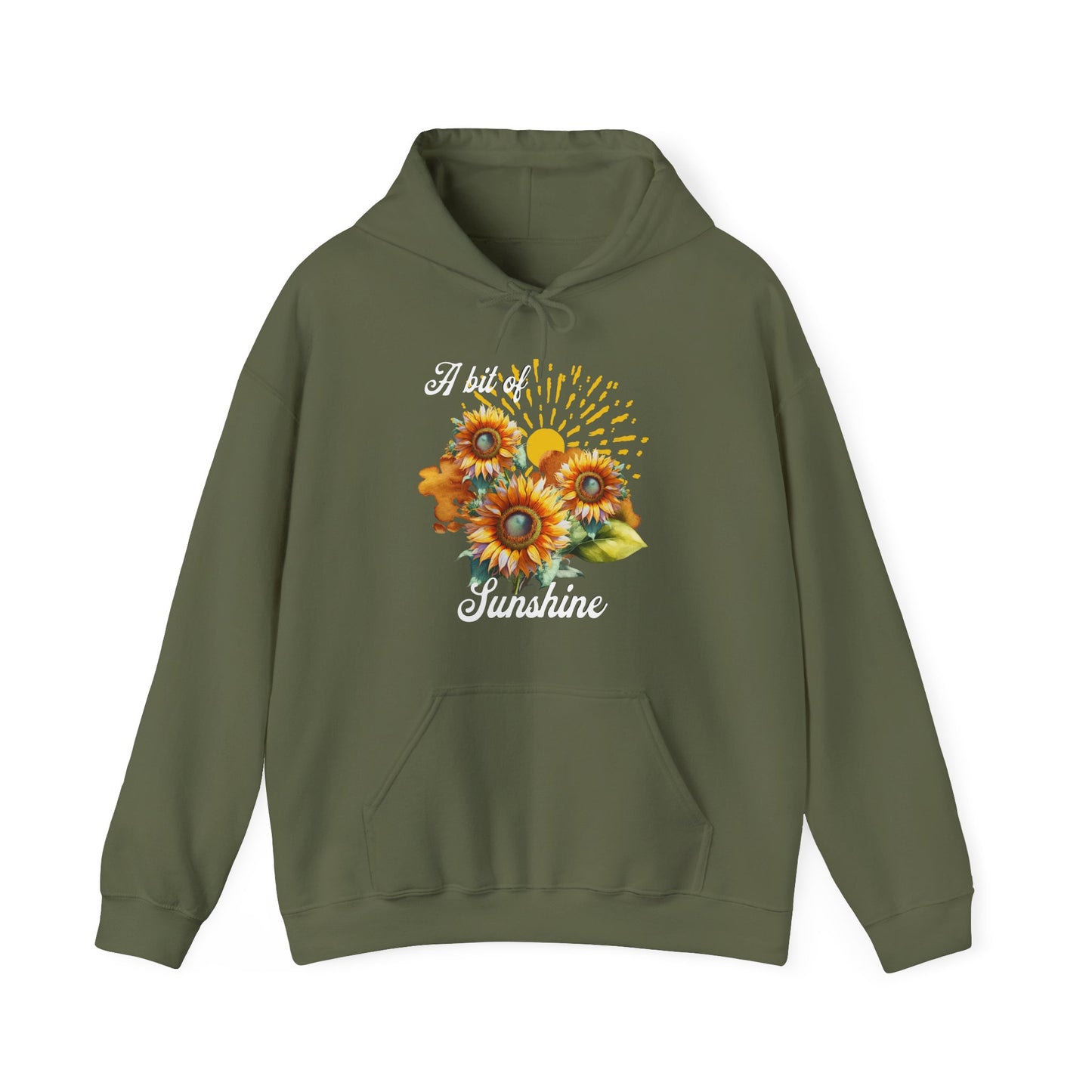 A Bit Of Sunshine hoodie with sunflowers, gift for her