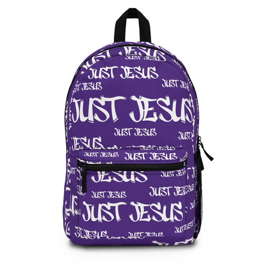 Just Jesus Backpack (purple), gift, sleepover, camping, day trips, school