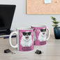 Chill Polar Bear, Mug 11oz, light pink, coffee, tea, hot chocolate
