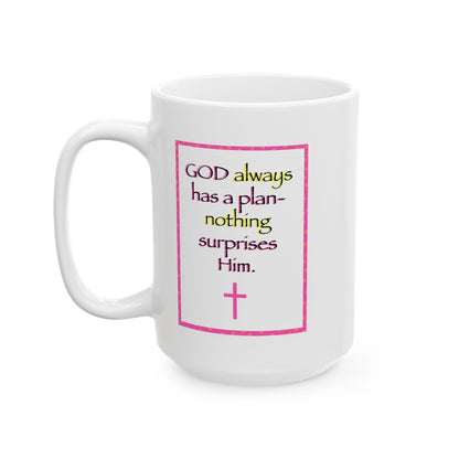 God Has a Plan Mug (pink), Faith gift, Encouragement gift, Birthday