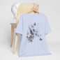 Flowers and Butterflies, Bella + Canvas T-shirt, spring, summer