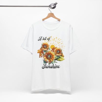 A Bit Of Sunshine Sunflower T-shirt, Bella + Canvas, spring, summer