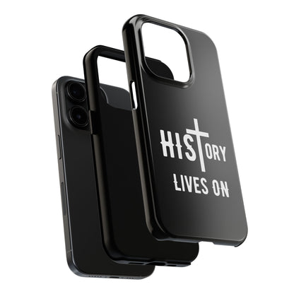 HIStory Lives On, Phone Cases - black & white