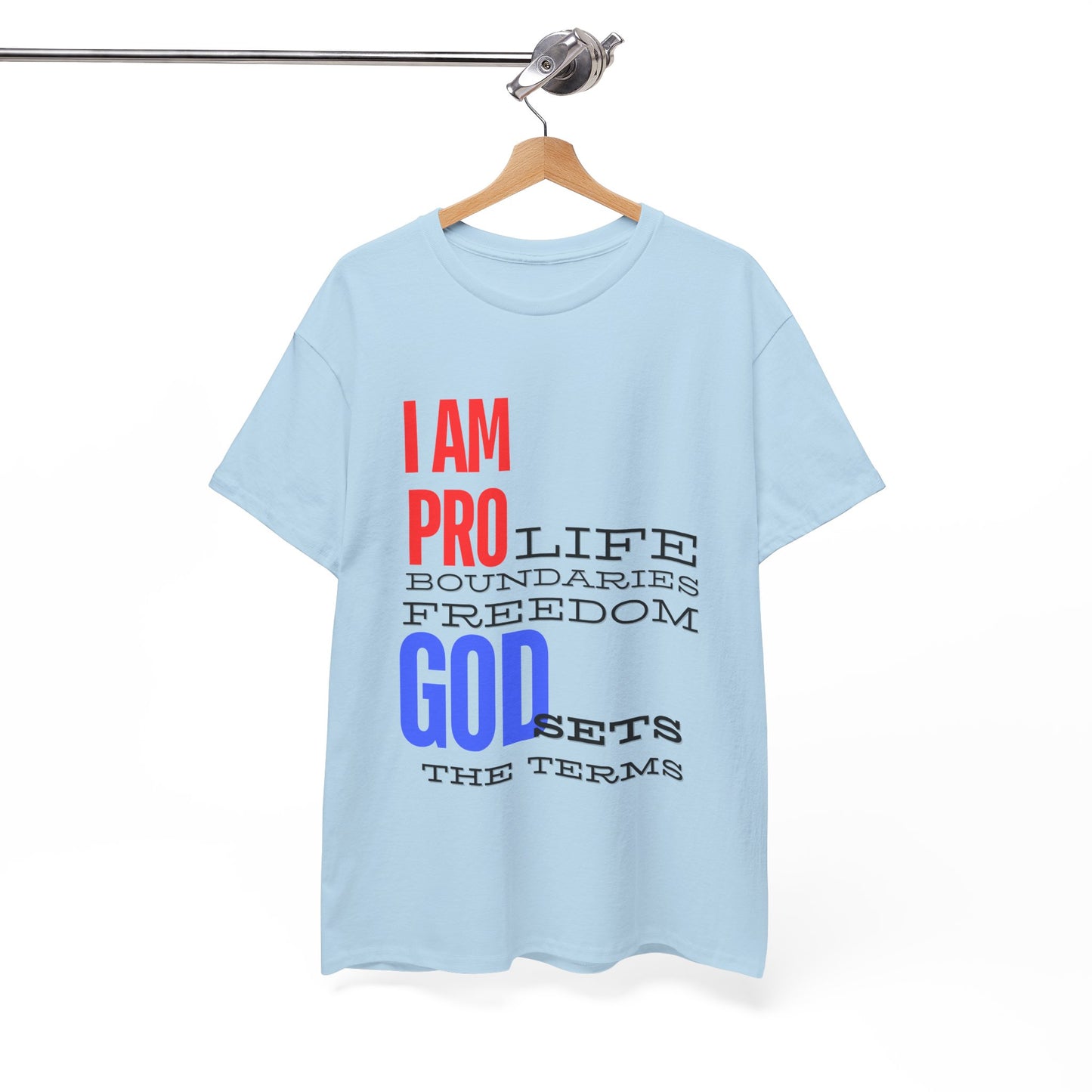I AM PRO GOD, Unisex Heavy Cotton Tee, life, boundaries, freedom