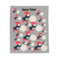 Snow Time Velveteen Plush Blanket - Light Gray
