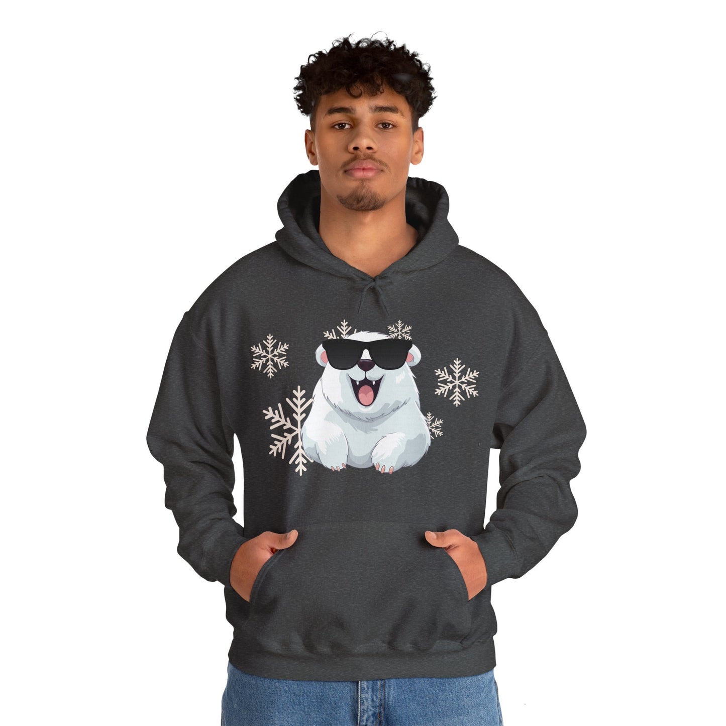 Polar Bear Unisex Heavy Blend™ Hooded Sweatshirt, fun, cool, Christmas