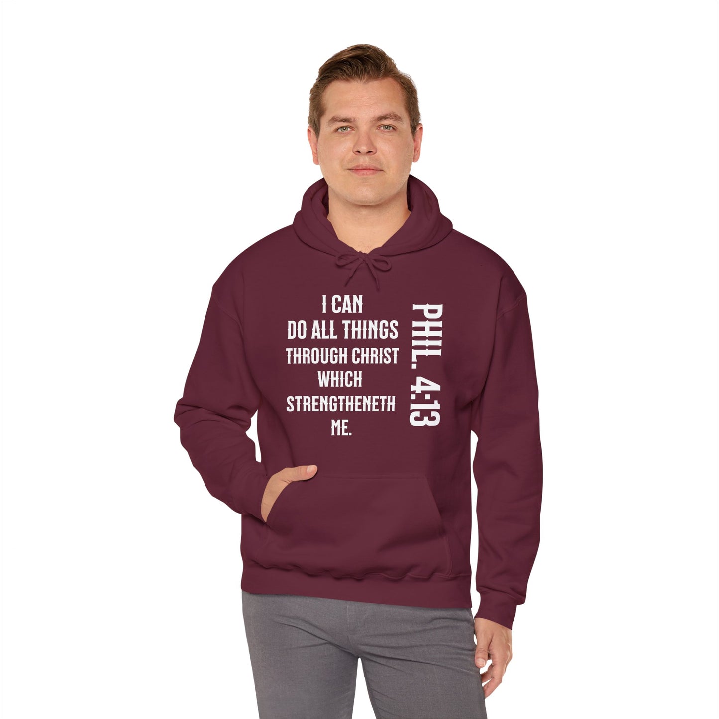 All Things Through Christ Philippians 4:13 Unisex Heavy Blend™ Hooded Sweatshirt