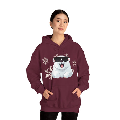 Polar Bear Unisex Heavy Blend™ Hooded Sweatshirt, fun, cool, Christmas