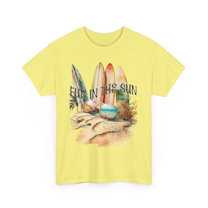 Fun in the Sun Unisex Heavy Cotton Tee, vacation, beach day, weekend getaway