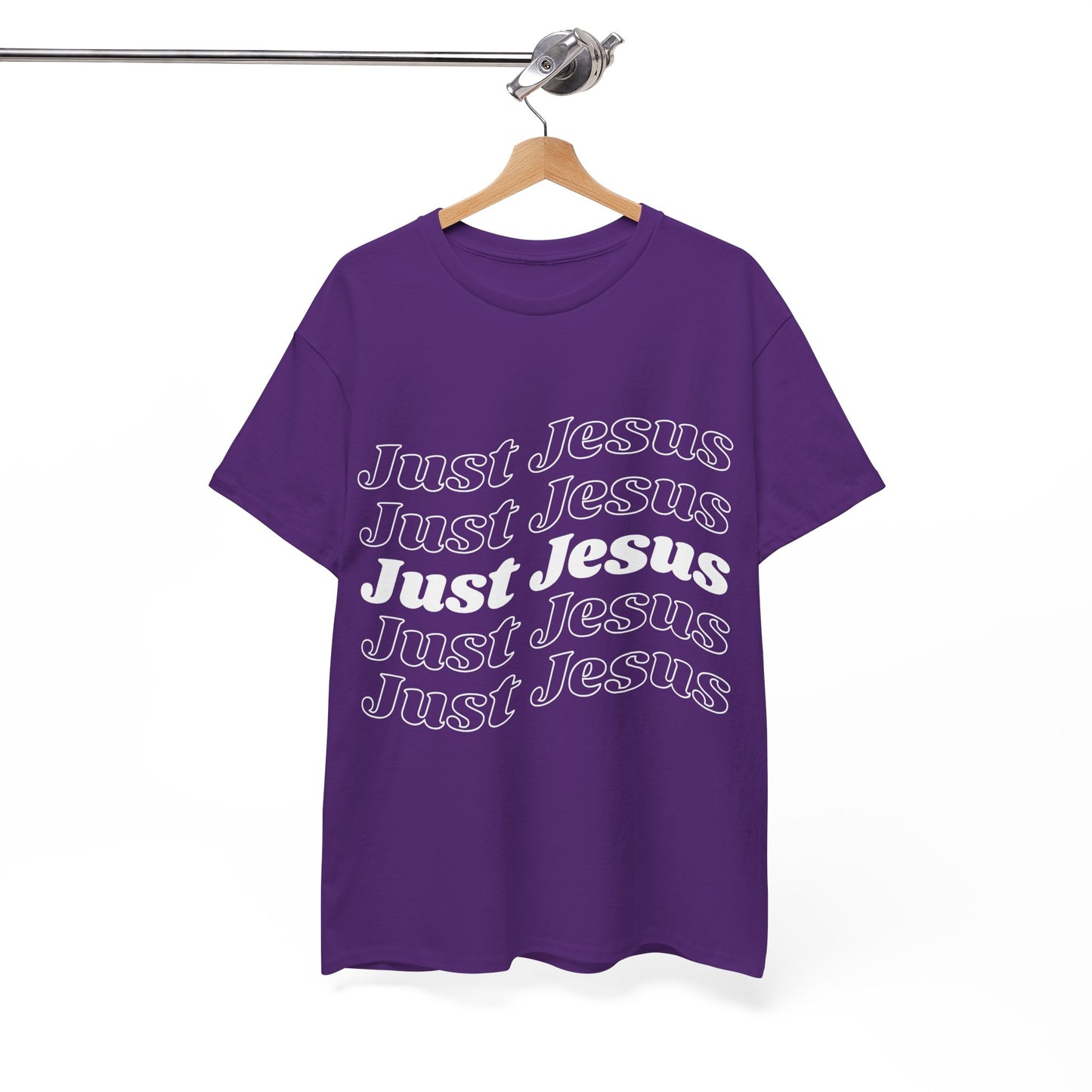 Just Jesus Unisex Heavy Cotton Tee; Christian gift, Witnessing, Faith gift