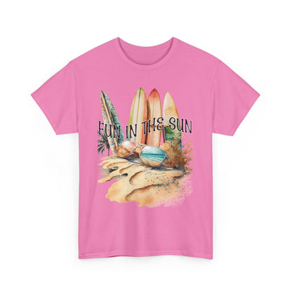 Fun in the Sun Unisex Heavy Cotton Tee, vacation, beach day, weekend getaway