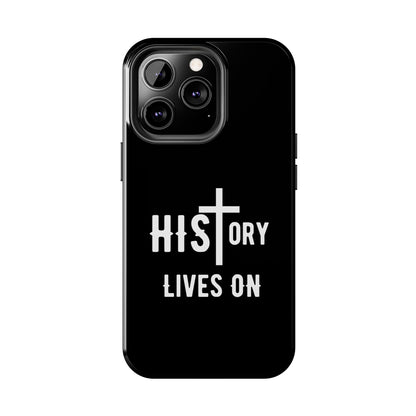 HIStory Lives On, Phone Cases - black & white