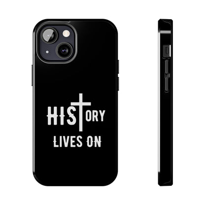HIStory Lives On, Phone Cases - black & white