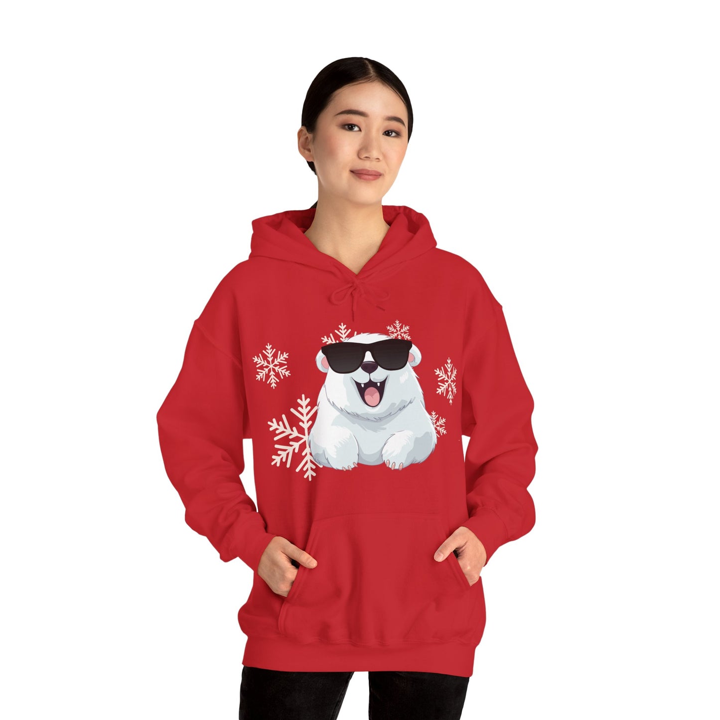 Polar Bear Unisex Heavy Blend™ Hooded Sweatshirt, fun, cool, Christmas