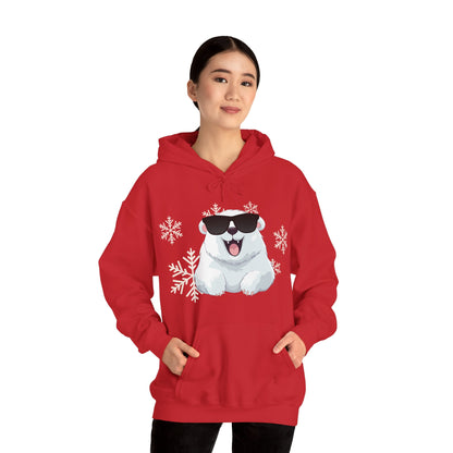 Polar Bear Unisex Heavy Blend™ Hooded Sweatshirt, fun, cool, Christmas