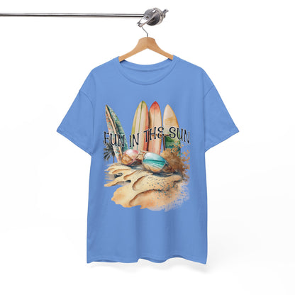 Fun in the Sun Unisex Heavy Cotton Tee, vacation, beach day, weekend getaway