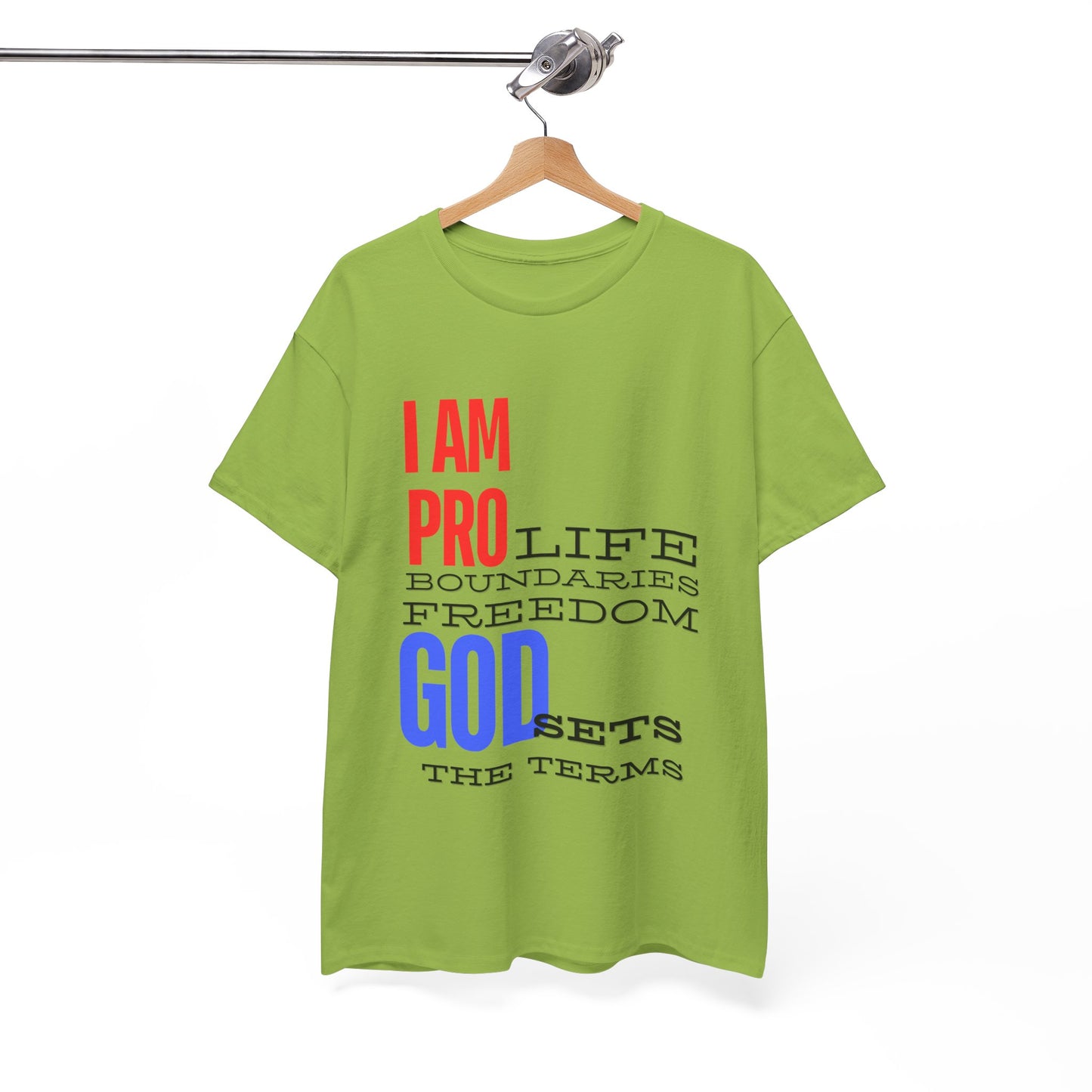 I AM PRO GOD, Unisex Heavy Cotton Tee, life, boundaries, freedom