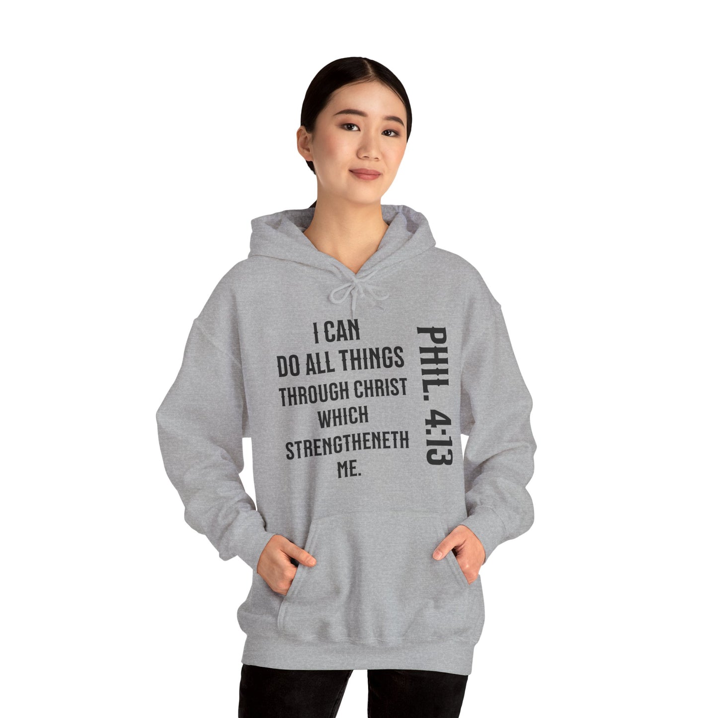 All Things Through Christ Philippians 4:13 Unisex Heavy Blend™ Hooded Sweatshirt