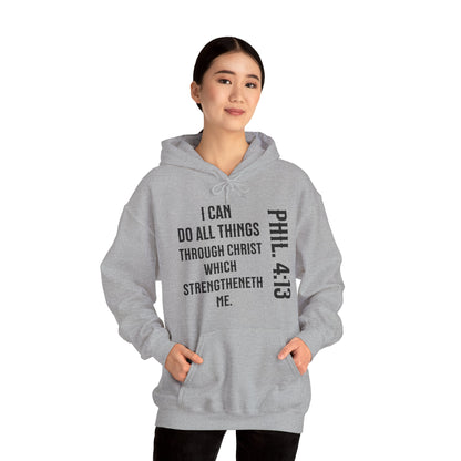All Things Through Christ Philippians 4:13 Unisex Heavy Blend™ Hooded Sweatshirt