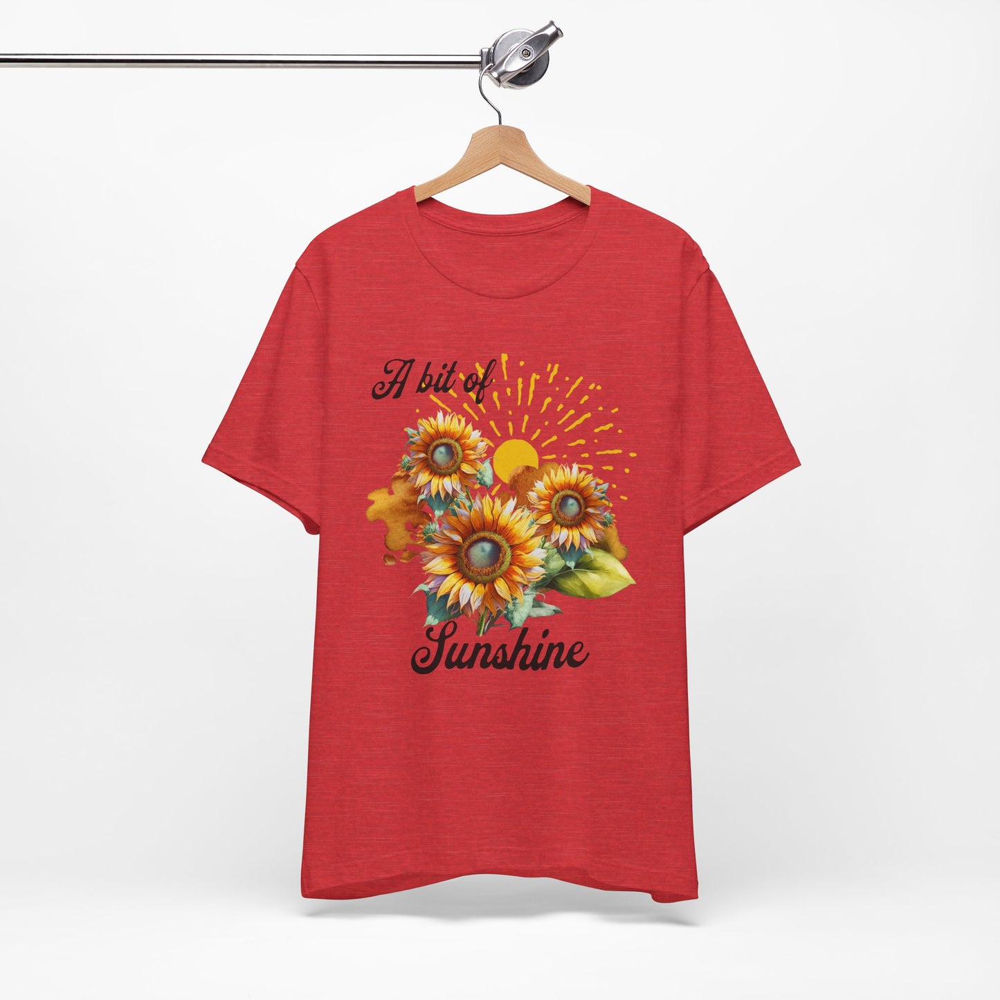 A Bit Of Sunshine Sunflower T-shirt, Bella + Canvas, spring, summer