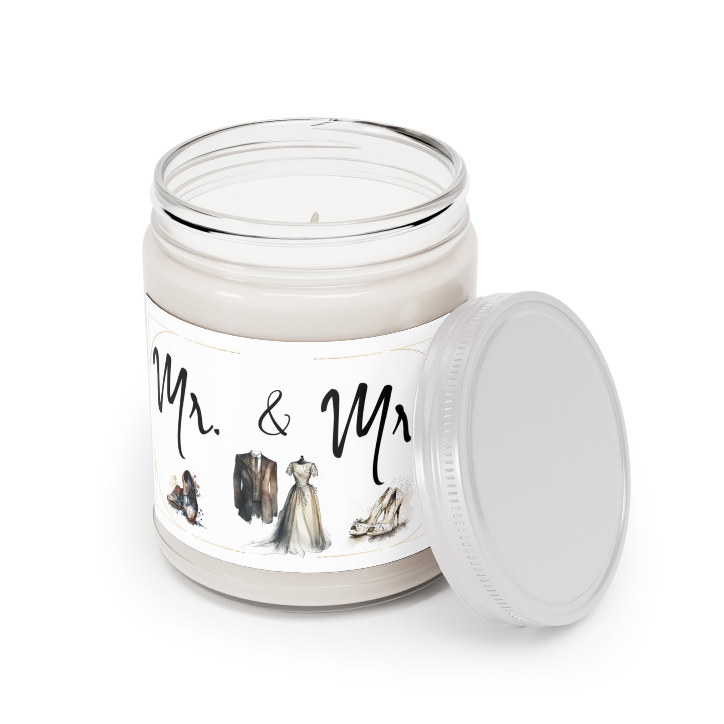 Mr&Mrs vintage design Scented Candles, 9oz-Wedding, Anniversary, Valentine's Day
