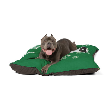 Chill with Polar Bear Pet Bed, Dark Green