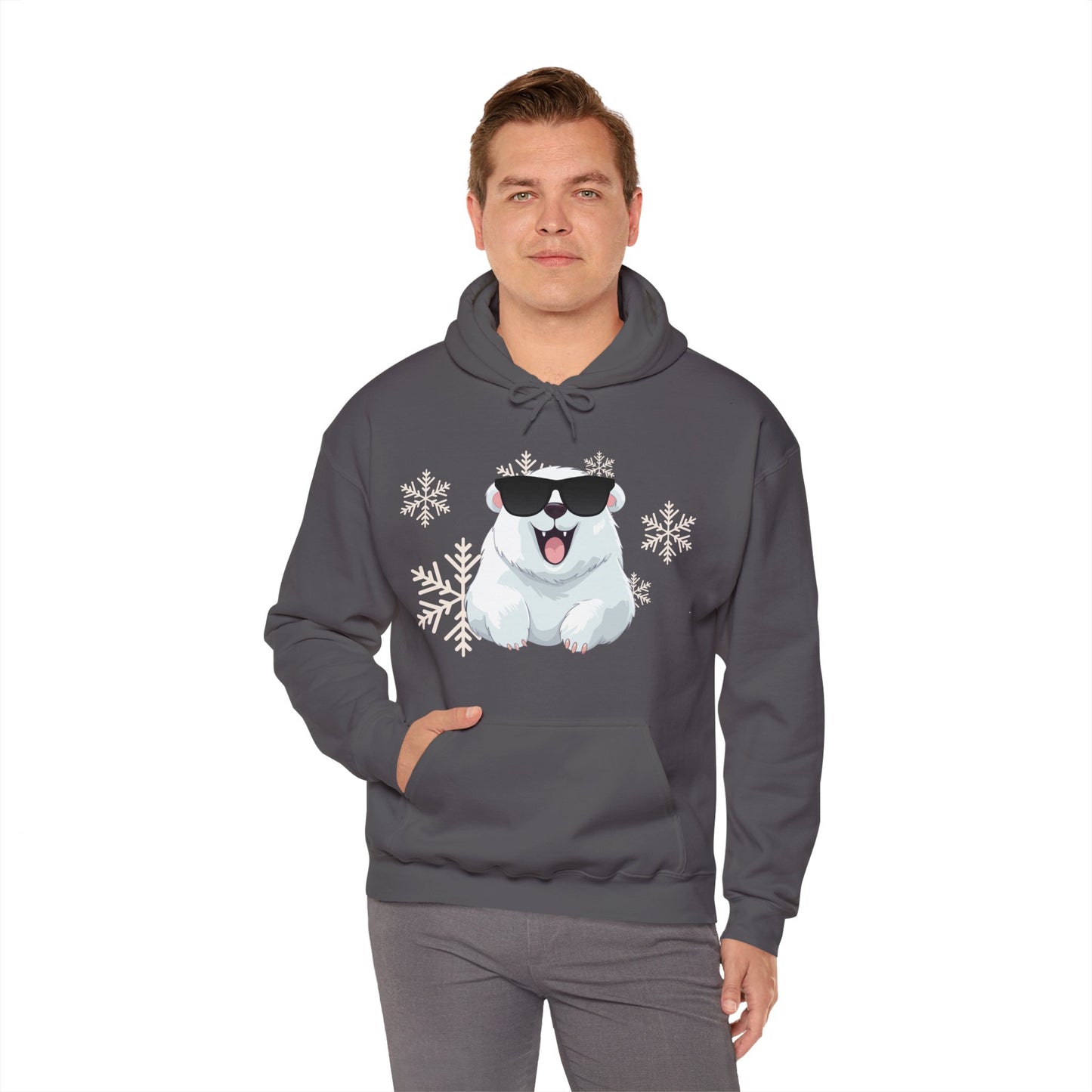 Polar Bear Unisex Heavy Blend™ Hooded Sweatshirt, fun, cool, Christmas