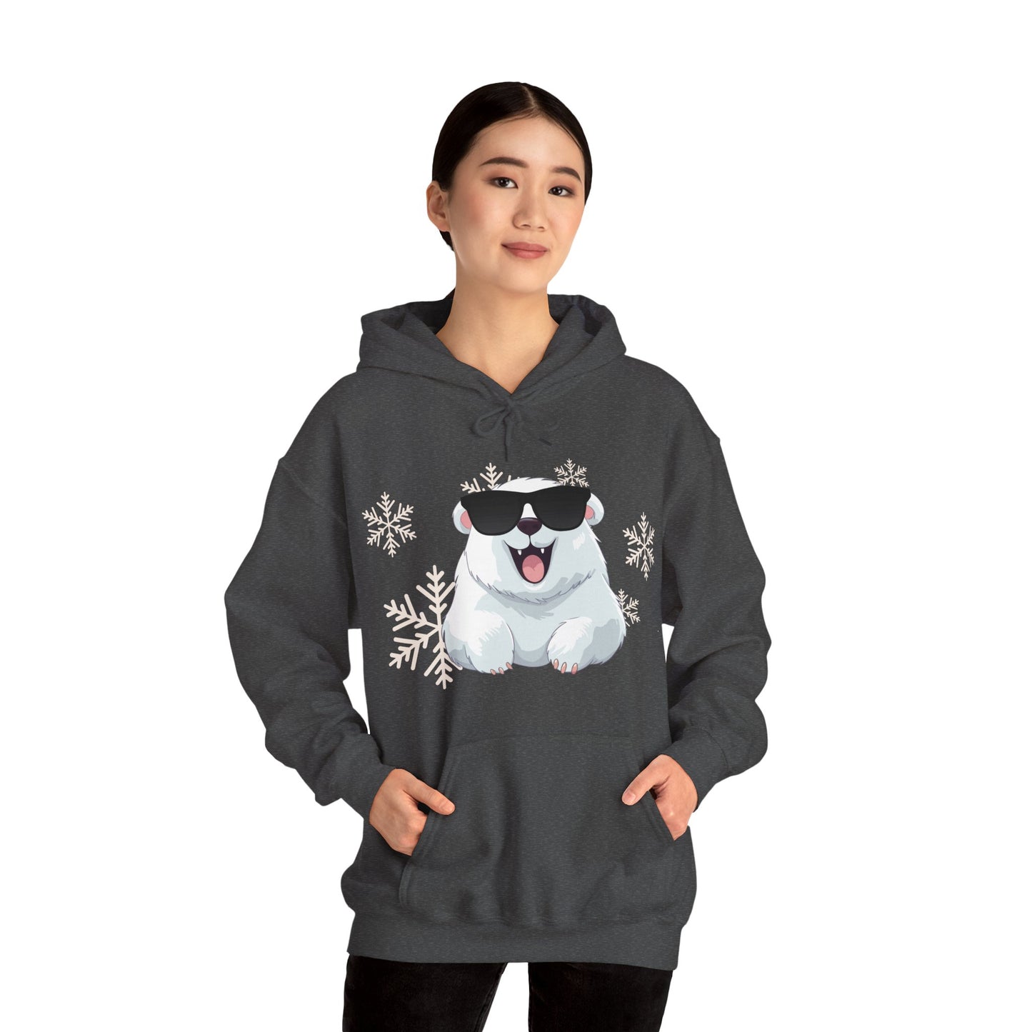 Polar Bear Unisex Heavy Blend™ Hooded Sweatshirt, fun, cool, Christmas