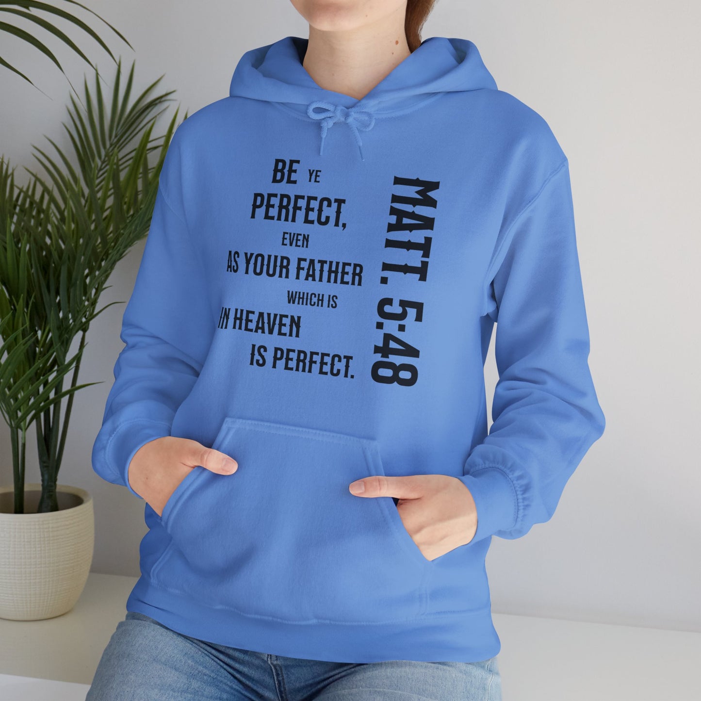 Be Perfect - Matthew 5:48 Unisex Heavy Blend™ Hooded Sweatshirt