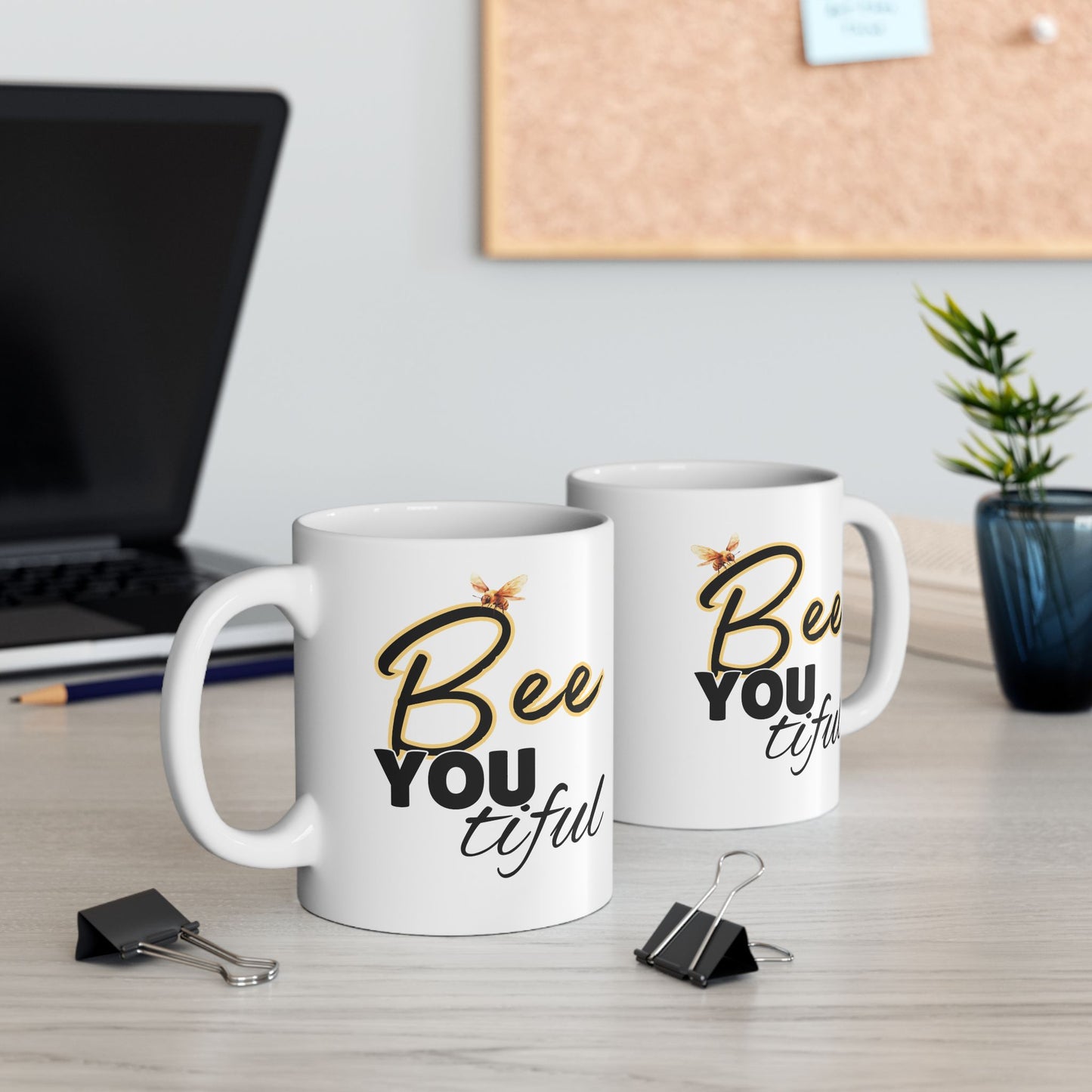 BeeYoutiful Motivation Ceramic Mug - Inspiring Coffee Cup