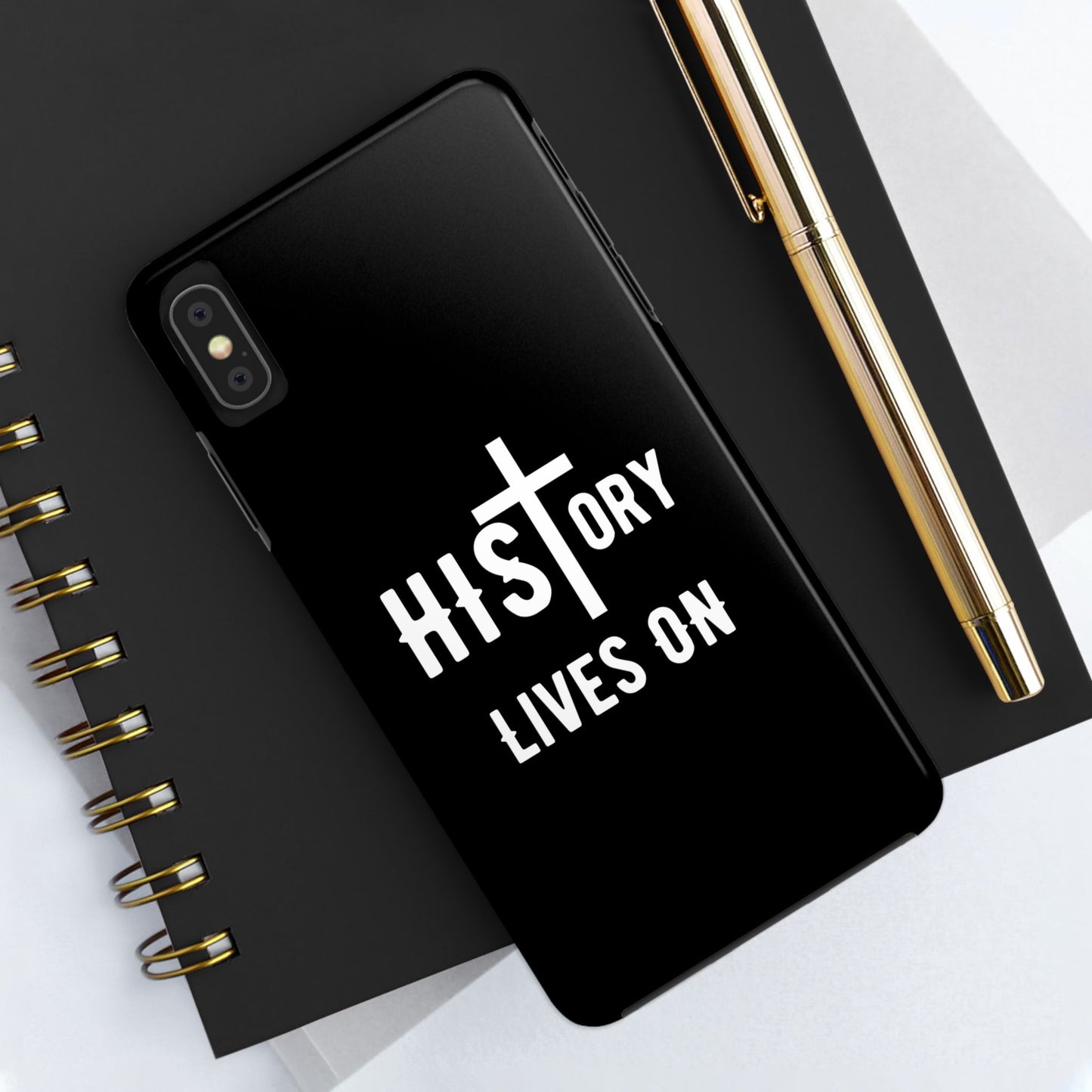 HIStory Lives On, Phone Cases - black & white