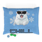Chill with Polar Bear Pet Bed, Light Blue
