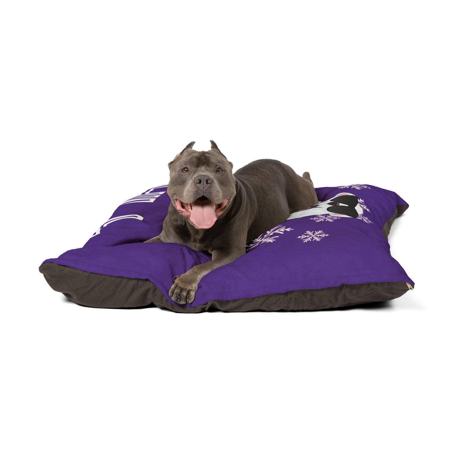 Chill with Polar Bear Pet Bed, Purple