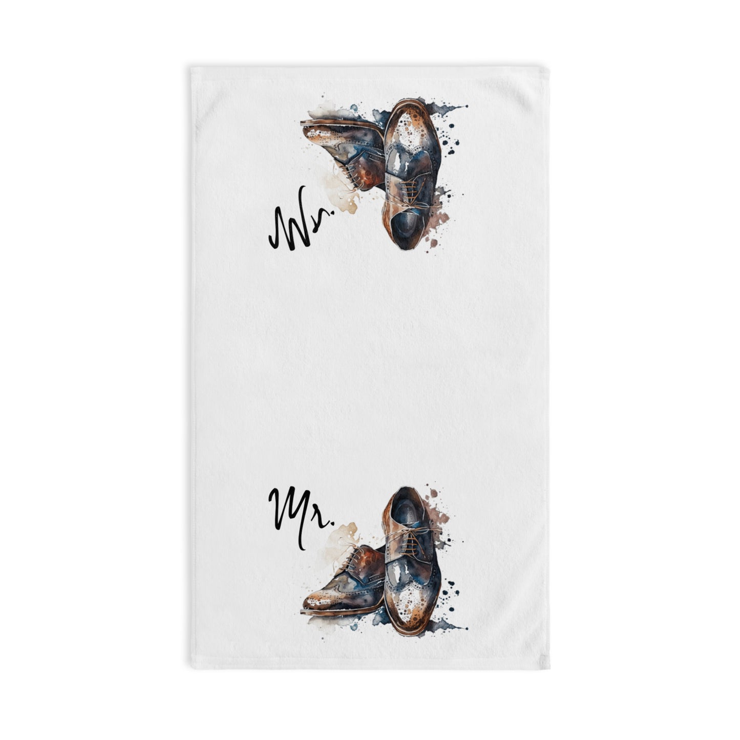 Mr. Hand Towel; new couple, vintage housewarming gift, wedding, shoes