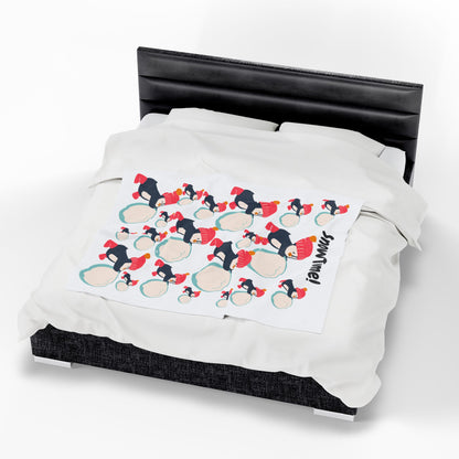 Snow Time Velveteen Plush Blanket