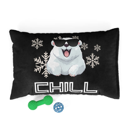 Chill with Polar Bear Pet Bed, Black