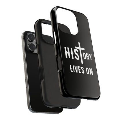 HIStory Lives On, Phone Cases - black & white