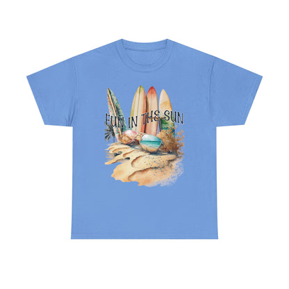 Fun in the Sun Unisex Heavy Cotton Tee, vacation, beach day, weekend getaway