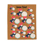 Snow Time Velveteen Plush Blanket - Light brown