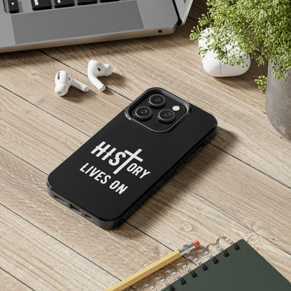 HIStory Lives On, Phone Cases - black & white