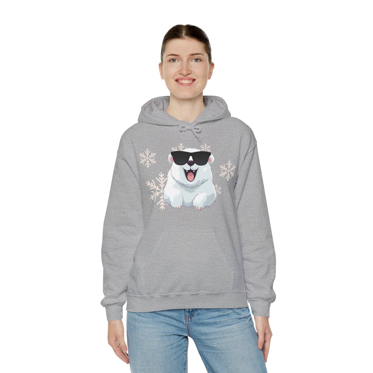 Polar Bear Unisex Heavy Blend™ Hooded Sweatshirt, fun, cool, Christmas