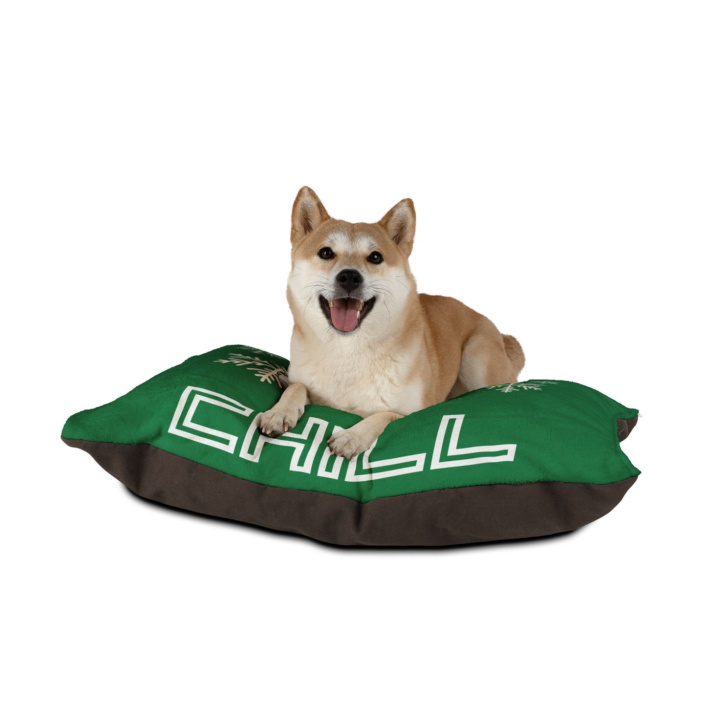 Chill with Polar Bear Pet Bed, Dark Green