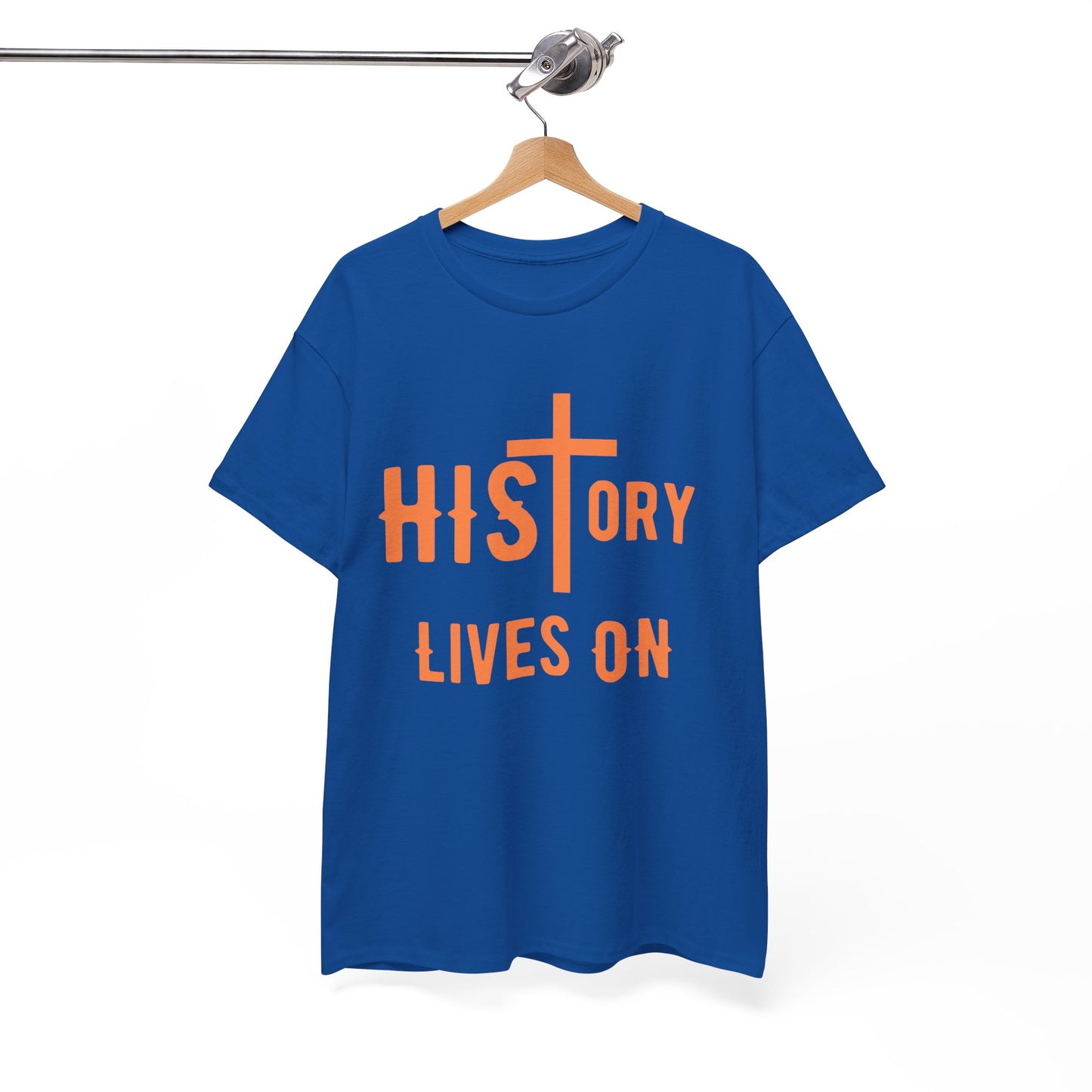 HIStory Lives On Unisex Heavy Cotton Tee, resurrection, cross, easter