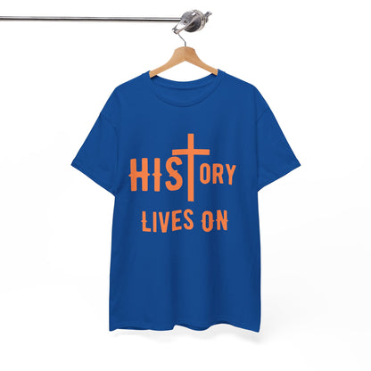 HIStory Lives On Unisex Heavy Cotton Tee, resurrection, cross, easter