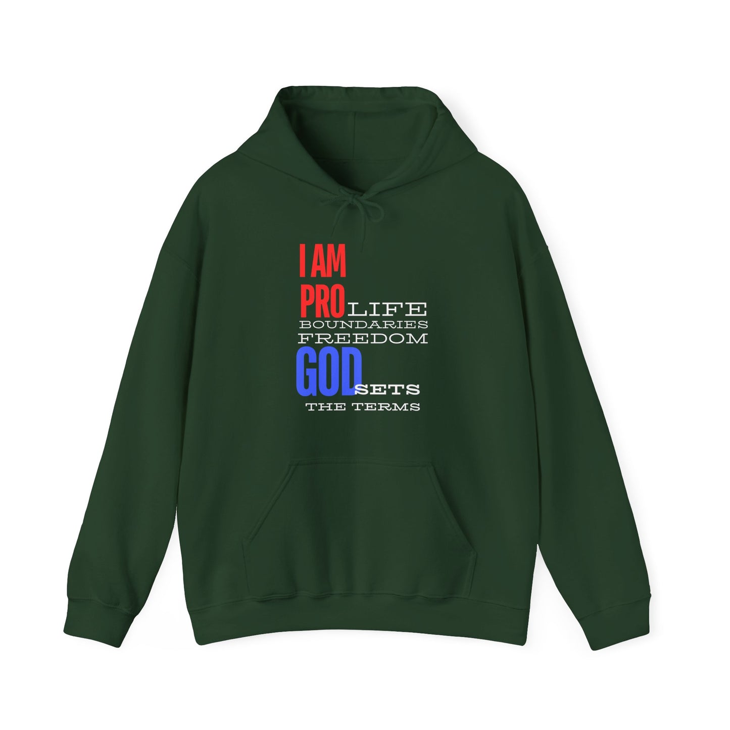 I AM PRO GOD, Unisex Heavy Blend™ Hooded Sweatshirt, life, boundaries, freedom