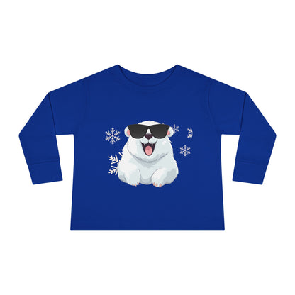 Cool Polar Bear Toddler Boy Long Sleeve Tee, Christmas, birthday